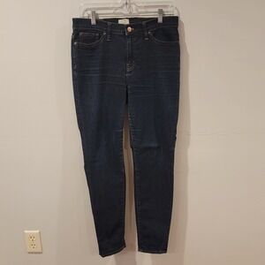 J.Crew Jeans Lookout Hi Rise Skinny Womens Size 8 30 Waist Blue Dark Wash Denim